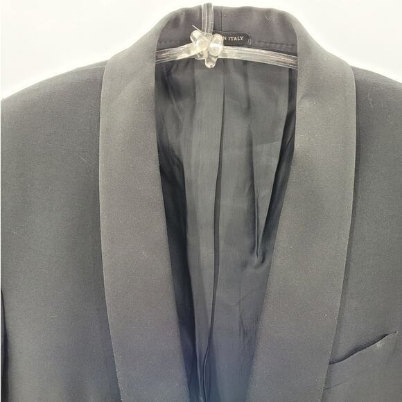 Vito Rufolo Vintage Black Satin Collar and‎ Button Tuxedo Blazer Jacket s44 - Picture 6 of 15